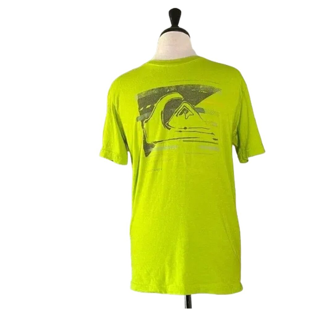 Quiksilver Men's Neon Green Graphic Tee